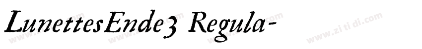 LunettesEnde3 Regula字体转换